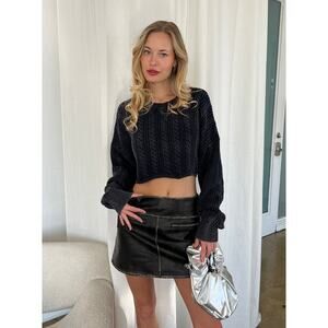 Isalis Stellan Cropped Sweater - M - Navy